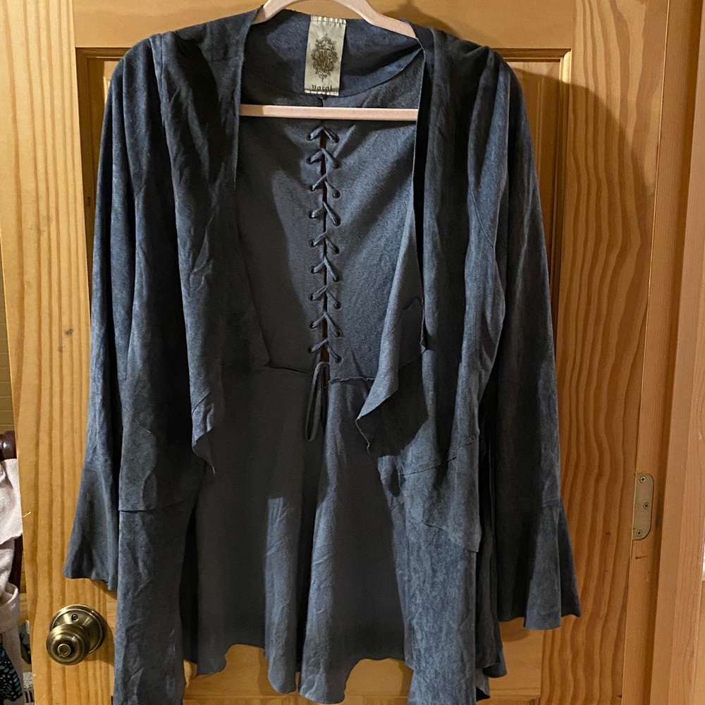 Vocal Blue Lace-Up Light Jacket